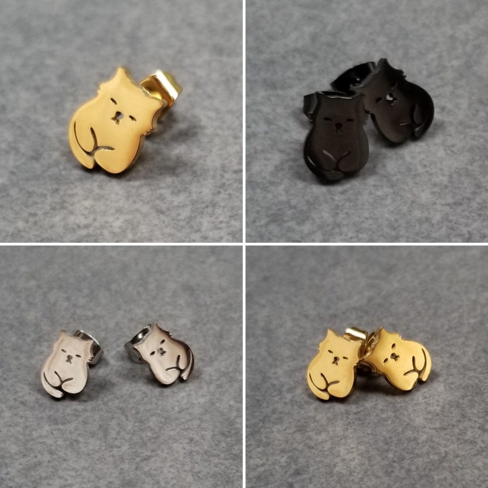 Adorable Cat Stud Earrings